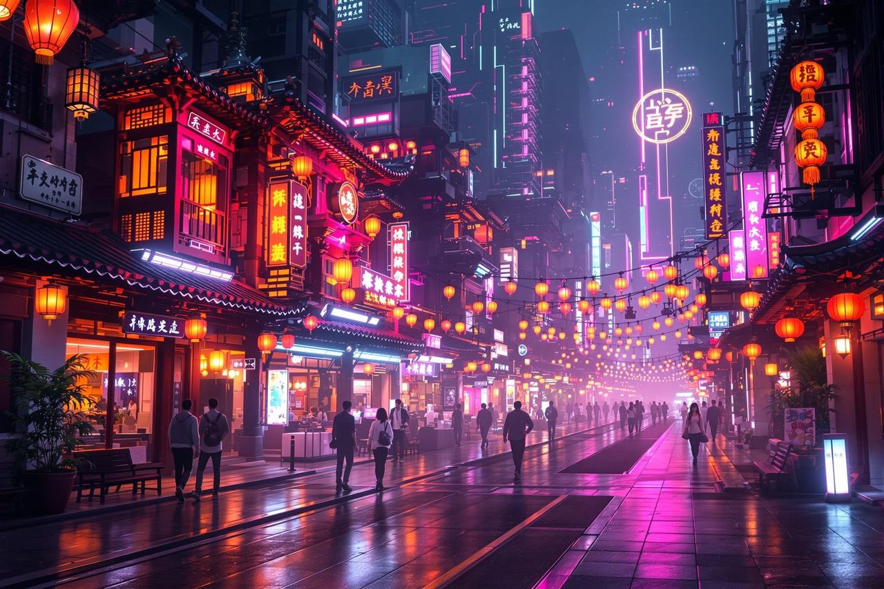恋夜视频-赛博朋克美学:当东方遇见未来
